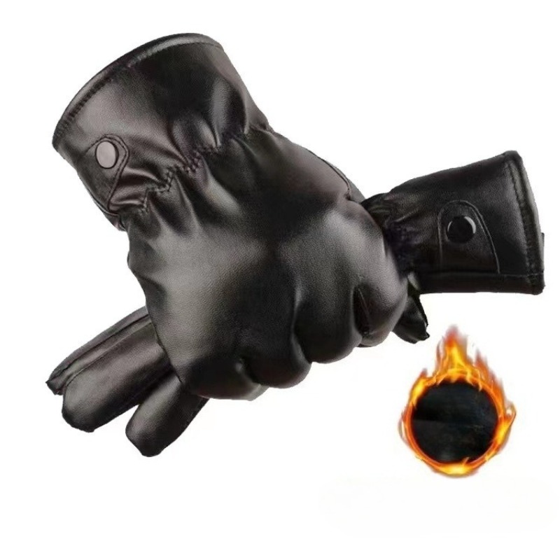 Moda inverno preto luvas de co - Leather Driving Glove avaliação e preço