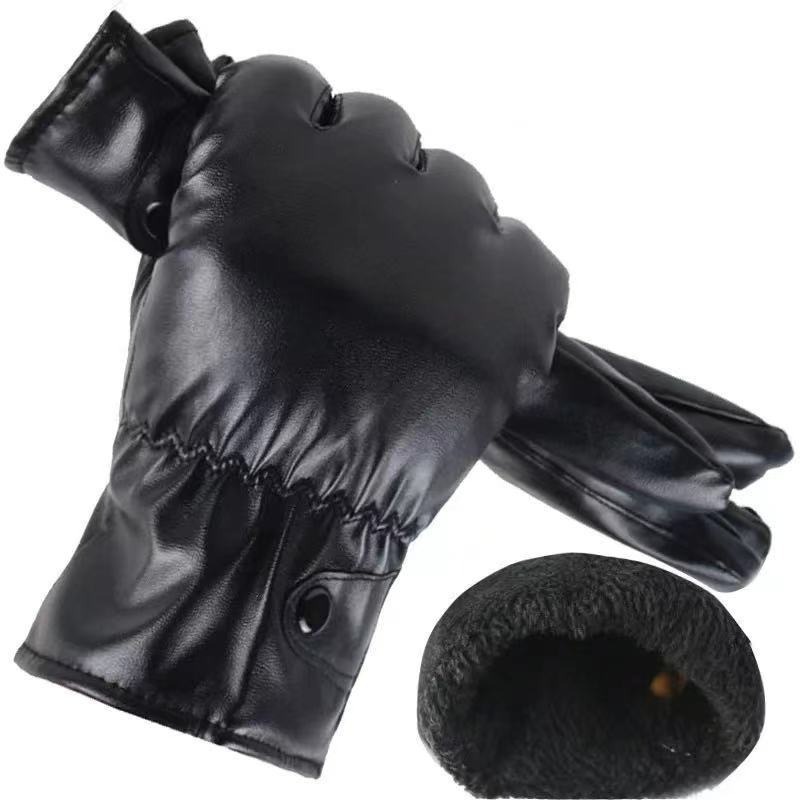 Moda inverno preto luvas de co - Leather Driving Glove avaliação e preço