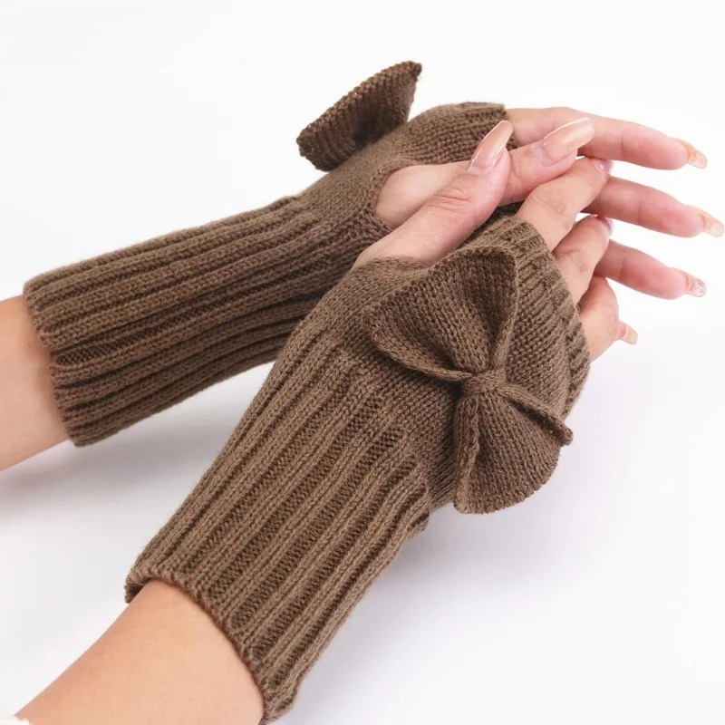 Luvas de Tricô Sem Dedos com L - Fingerless Glove Knit avaliação e preço